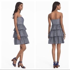 New ▶️ White House Black Market ◀️ Tiered Eyelet
Strapless Dress